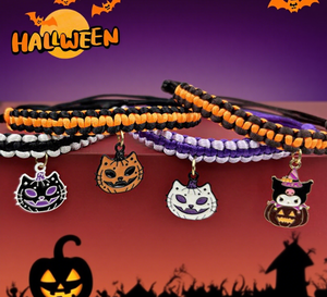 2025 nouveau Offre Spéciale mignon animal de compagnie tricoté collier tricoté à la main Halloween limité Halloween thème collier pour chiens chats motif solide - Product Image 3