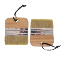 Pinceau plat suspendable 120*100mm avec manche en bois pour peinture à la craie, brosses de nettoyage, pinceau de détail pour peinture, teinture et cirage