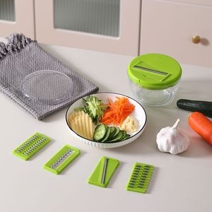 <span class=keywords><strong>Appareil</strong></span> de découpe multifonctionnel - Déchiqueteur de légumes <span class=keywords><strong>manuel</strong></span> deux-en-un - Petit et pratique outil de broyage d'ail - Product Image 3