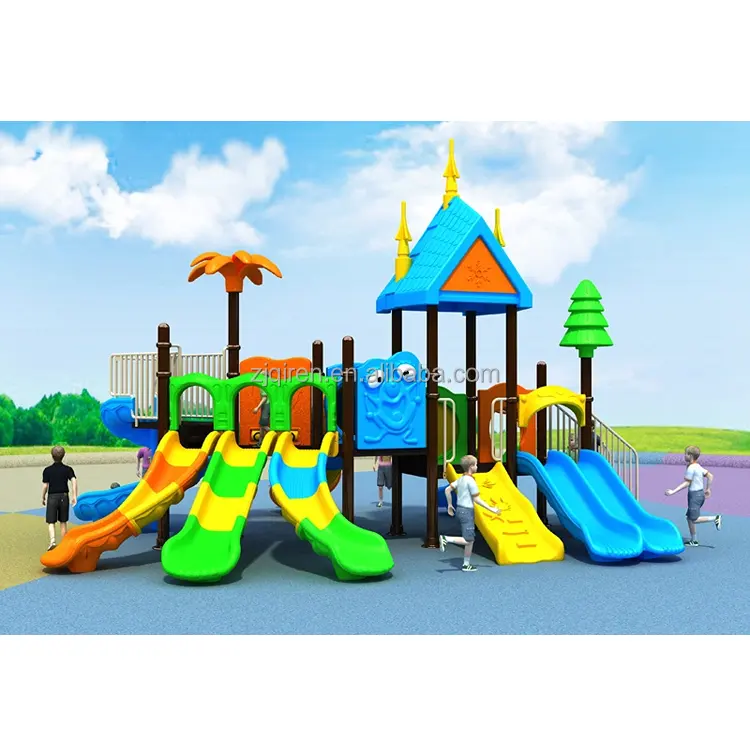 Tobogán de plástico al aire libre para niños de alta calidad, equipo de juegos al aire libre, parques infantiles de plástico para niños