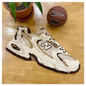 Logotipo de marca personalizado, forma redonda, <span class=keywords><strong>zapatos</strong></span> deportivos de aire, patrón de zapatillas, troquelado, alfombra de piso - Product Image 5