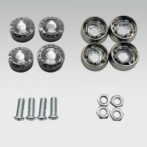 Pernos para Matrícula Garson Diamond de 205 mm, Aleación de Zinc, Color Plateado Brillante, para Todos los Modelos - Product Image 5