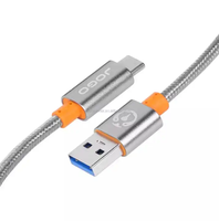 Câble USB-C en cuivre pur avec prise en charge de la couleur personnalisée, charge super rapide 3A 5A 60W pour téléphone portable et ordinateur