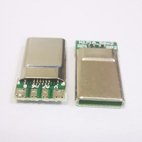 Connecteur de port de transfert de données USB2.0 Type-C mâle à charge rapide 3A 5A 4 broches en laiton blanc pour câbles USB