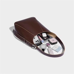 กระเป๋าสะพายไหล่ของผู้หญิงลายผิวมันตัดกันเคลือบเงาแฟชั่นปรับแต่งได้ - Product Image 4