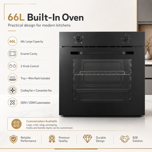 Forno Elettrico da <span class=keywords><strong>Incasso</strong></span> 66L con Convezione Singola, Ventola di Raffreddamento e Ventola di Convezione - Product Image 2