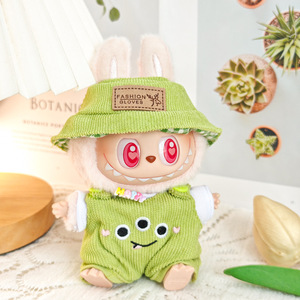 First Second Generation Macaron Vinyl Blind Box Pendant 17cm <strong>Plastic</strong> Cartoon Toy <strong>Doll</strong> with Accessories Clothes Overalls Shoes - Product Image 1