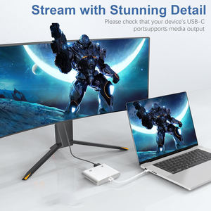 HD-MI адаптер USB C на HDMI кабель для зарядного устройства 2 в 1 Type C зарядный цифровой AV преобразователь синхронизации экран тканый кабель - Product Image 4