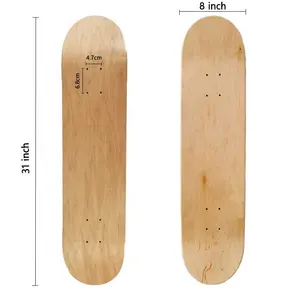 Tavola da skateboard vuota in acero canadese all'ingrosso, tavola da skateboard personalizzata vuota, skateboard e tavole da skateboard