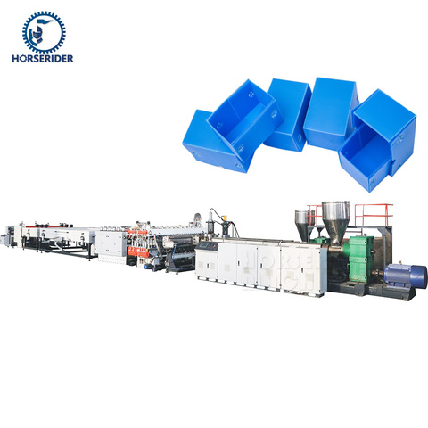 Horserider High-Efficiency PE/PP Hollow Corrugated Sheet Making Machine New 2020 Packing Box & Hollow Board Production Line