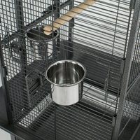 61 pouces 2 en 1 grand plan de jeu perroquet chinchilla Finch Cage ara Conure Cockatiel cacatoès maison pour animaux de compagnie support roulant cage à oiseaux en fer