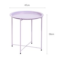 Table d'appoint ronde en métal blanc moderne avec plateau amovible, design de table pliante pour salon et chambre à coucher