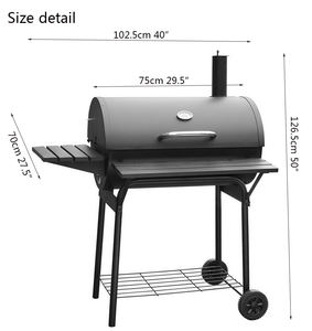 <span class=keywords><strong>Barbecue</strong></span> à charbon de bois Commercial, chariot, fumeur, <span class=keywords><strong>Barbecue</strong></span> robuste avec Table d'appoint, cheminée pour restaurants - Product Image 2