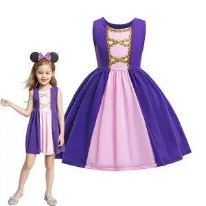 1-6Y Halloween Girls Cosplay senza maniche in morbido cotone baby princess costume GPHC-006