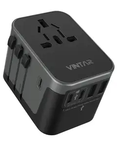 Vintar Aangepaste Reisadapter Eu Aus Uk Us Plug Universele Wereldwijde Draagbare Reisadapter Met 2 Usb 3 USB-C