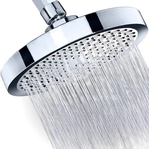 Leelongs équipement de douche de salle de bain pommeau de douche à effet pluie 15cm haute pression vortex 360 pommeau de douche ventilateur