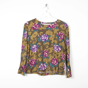 Pull-over en tissu éponge pour femme, grande taille, imprimé floral numérique, avec tailles étendues, 340 g/m², pour un confort hivernal inclusif et une allure décontractée et confiante - Product Image 1