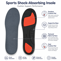 Semelles intérieures pour chaussures de sport, pour hommes et femmes, en EVA, absorbant les chocs, coussinets de soutien pour le talon et l'avant-pied, respirants, évacuant l'humidité, confortables
