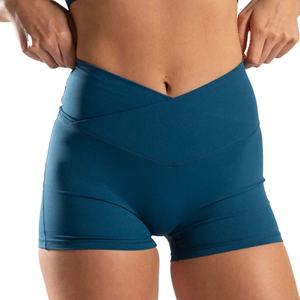 Shorts Deportivos Cruzados para Mujer, con Estampado Frontal, de Poliéster/Spandex, al por Mayor para Gimnasio, Yoga y Ciclismo - Product Image 4