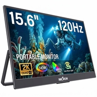 Moniteur de jeu portable Innoview 15,6 pouces 120 Hz 2K QHD avec 2 USB C HDMI pour consoles PS5 Switch Xbox