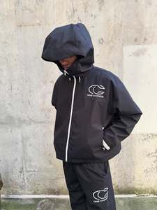 OEM 맞춤형 3m 반사 지퍼 후드티 및 나일론 트랙 팬츠 윈드브레이커 트랙수트 경량 조거 나일론 윈드치터 세트 - Product Image 4