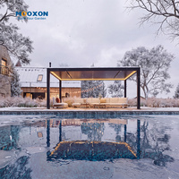 Pergola à toit fixe, gazebo en aluminium d'extérieur, pavillon imperméable, abri permanent pour jardin, cour, patio