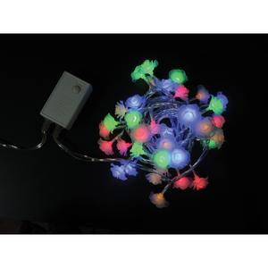 35 luces navideñas LED con rosas de colores, blanco frío, funcionan con pilas, 3,5+1,5 m - Product Image 1