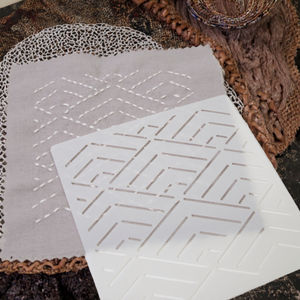 Pochoir simple en plastique pour Sashiko et patchwork, 1 pièce, pour motifs de broderie manuelle DIY, 12*12cm - Product Image 3