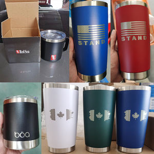 Vaso Térmico de Acero Inoxidable Azul de 20oz para Sublimación, Recto, Delgado de 15oz, con Doble Pared Aislada al Vacío, Taza de Café con Popote, Estilo <span class=keywords><strong>Yeti</strong></span> - Product Image 5