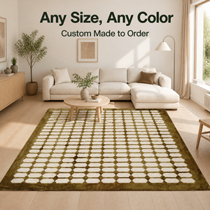 Alfombra de Diseño Moderno con Patrón a Cuadros, Tamaño Personalizado para Sala de Estar y Dormitorio, 2026 - Product Image 4
