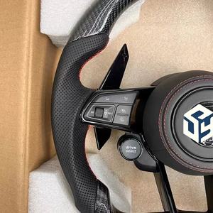 Volant perforé en cuir lisse noir avec surpiqûres pour Volkswagen Golf 8 - <span class=keywords><strong>Prix</strong></span> de gros - Product Image 4