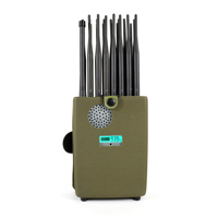 Détecteur de signal portable à 24 antennes, 24 W, rayon de 20 m, pour tous les signaux 2G, 3G, 4G, 5G, LORA, LOJACK, GPS, Wi-Fi et RF