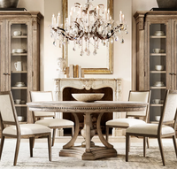 Lustre en cristal rétro américain à 18 lumières, décoration suspendue rustique, pour villa, hôtel de luxe