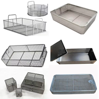 Panier de désinfection de taille personnalisée, plateau en maille autoclavable en acier inoxydable 304, panier conçu pour le nettoyage par ultrasons