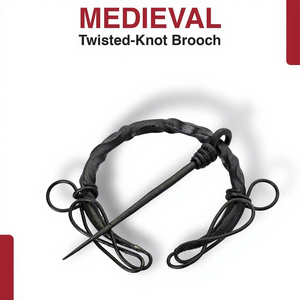 Broche de Capa Vikingo y Celta Forjado a Mano – Fibula Medieval para Disfraces, Reenactaciones, Cosplay y Uso Histórico - Product Image 4