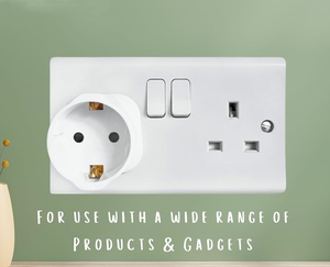 Adaptador de Viaje de 13A de la UE a Reino Unido, Adaptador de Enchufe Europeo a Británico de 2 a 3 Pines, Convertidor Británico con Certificación BS1363, Color Blanco - Product Image 2