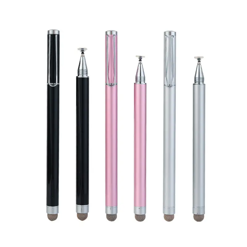 2-in-1 touchscreen stylus support OEM,ODM custom logo mobile phone tablet universal copper cloth capacitive pen stylus