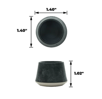 Embout de patte en vinyle noir de 1 pouce Slide Glide |   Pour les pieds de chaise : déplacement facile et protection du sol |   Protection des sols et des surfaces