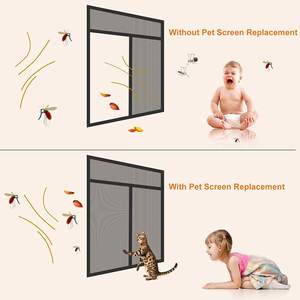 Écran <span class=keywords><strong>anti</strong></span>-plis pour animaux de compagnie, rouleau, maille résistante aux griffes, pour fenêtres et portes - Product Image 6