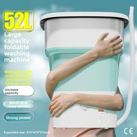Lave-linge portable électrique à chargement par le haut de 52 L pour sous-vêtements et chaussettes, 110 V/220 V, nouveau design, mini lave-linge portable pour la maison