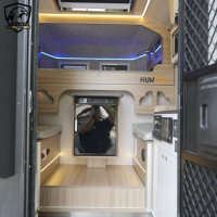 Huntoo 4x4 Shell, camping-car sur camionnette entièrement équipé, avec toit relevable, cadre en aluminium, carrosserie rigide