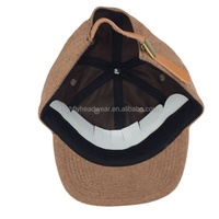 Gorra Snapback de Seis Paneles de Franela de Lana Marrón de Alta Calidad OEM, Nuevo Diseño, Gorra Polo Sin Estructura, Común para las Cuatro Estaciones