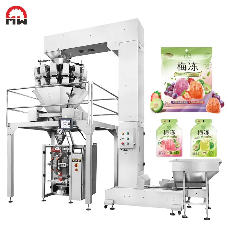 Food Grade Full Automatic Electronic Scale Weighing Pack Konjac jelly Bag Package Packing Machine Complete Set
