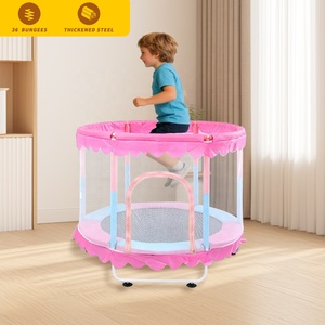 Mini Trampolino da 48 Pollici per <span class=keywords><strong>Ragazze</strong></span> con <span class=keywords><strong>Gambe</strong></span> <span class=keywords><strong>a</strong></span> U Sicure, Corrimano Circolare, Rete Protettiva, Tappetino Morbido in PVC e PP per Uso Interno/Esterno - Product Image 3