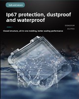 Boîtier de distribution EKYK YKW-02B IP65 ABS 10 voies avec couvercle de protection pour instruments électroniques 23 modules