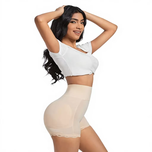 Faja Moldeadora de Glúteos Tallas Grandes 80% Poliéster 20% Spandex con Control de Abdomen y Ribete de Encaje Lista para Enviar en Stock - Product Image 1