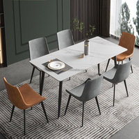 Ensemble Salle à Manger Moderne de Luxe 4 Pièces, Meubles de Cuisine Table et Chaises pour Maison Atelier Entrée Entrepôt