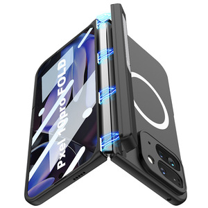 For Google <strong>Pixel</strong> 10 ProFold Magnetic Luxury High-End Hard Shell Phone Case Wireless Charging Stand <strong>Foldable</strong> Screen Compatibility - Product Image 2