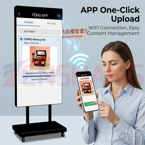 Afficheur LED mobile TENSHANG 640*1280mm P1.86/P2.5/P3.076 GOB, écran publicitaire avec contrôle WIFI et <span class=keywords><strong>application</strong></span>, affichage de publicité défilante - Product Image 4