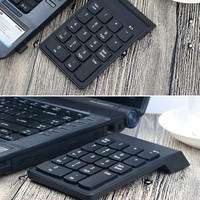 Keypad USB nirkabel Mini, dengan fungsi BT gaya busana 18 tombol 2.4G Keyboard Keypad angka nirkabel
